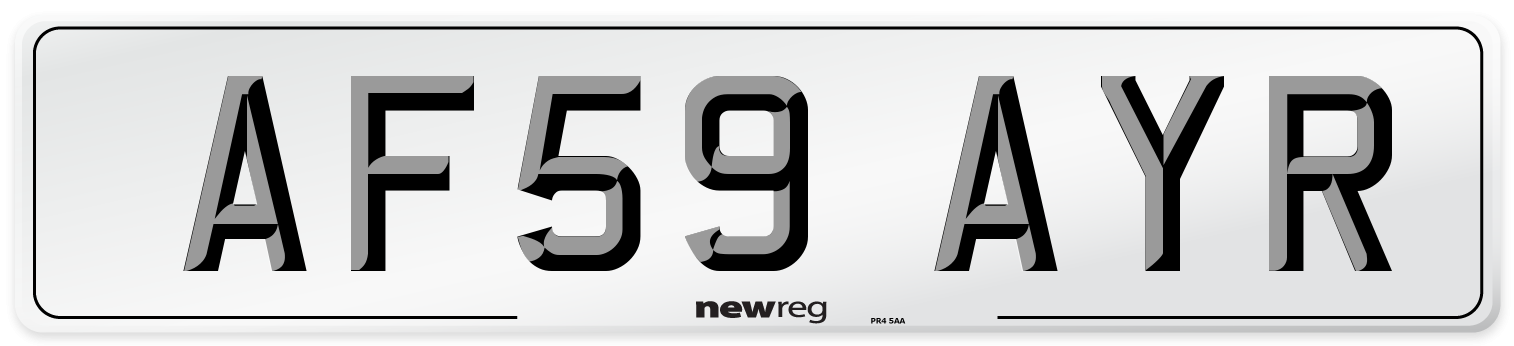 AF59 AYR Number Plate from New Reg
